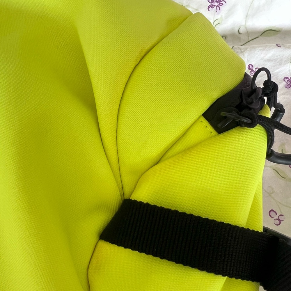 Moncler Fragment Neon Yellow and Black Backpack - Picture 6 of 6